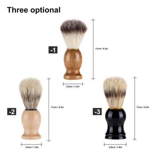 Pincel De Barbear Com Pincel Wood Masculino Handle Barbear