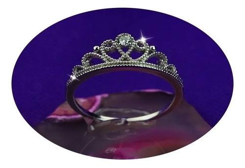 Anillos Compromiso Oro 18k Corona Princesa Regalo Mujer Mama