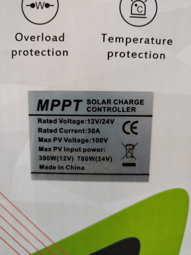Controlador De Carga Solar Mppt 20a - 12/24v