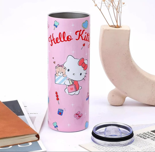 Vaso Termico De Acero Inoxidable Sanrio Rosa Hello Kitty