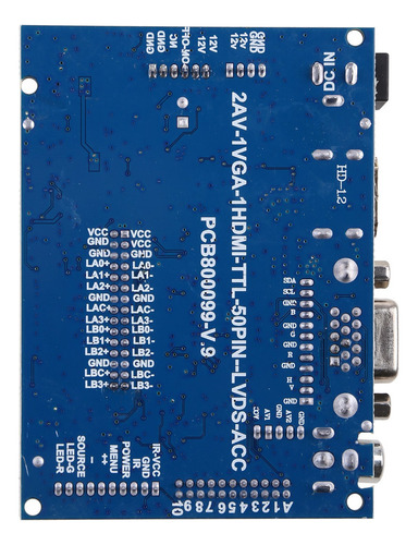 Display Lcd Ttl Lvds Placa Controladora Compatível Com Hdmi