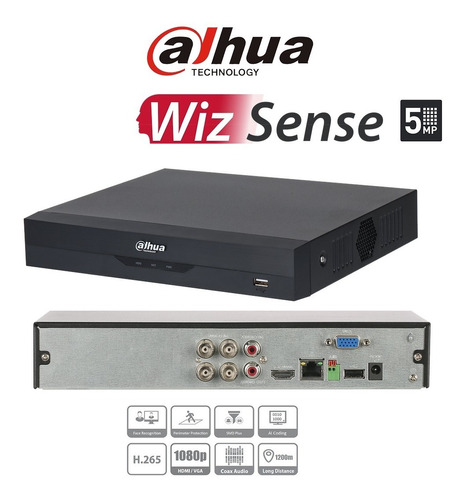 Xvr Dahua 4 Ch Pentabrid 5m-n/1080p 1u Wizsense Xvr5104hs-i2