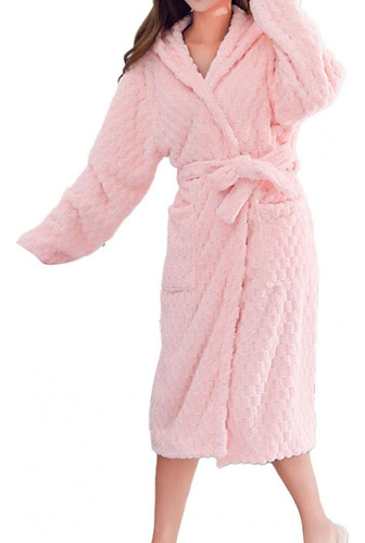 Bata De Franela Para Mujer, Ropa De Dormir De Franela, Felpa
