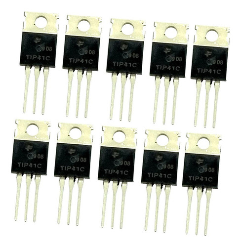 10pcs Tip41c Npn Transistor Npn Triode 100v 6a 65w To-220