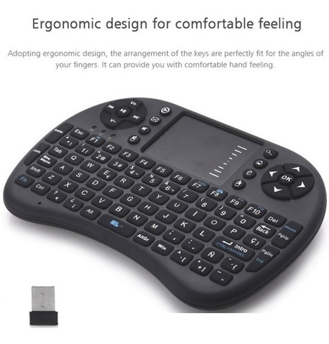 Imagen 3 de 7 de Mini Teclado Inalambrico A Pilas Español Android Tv Box