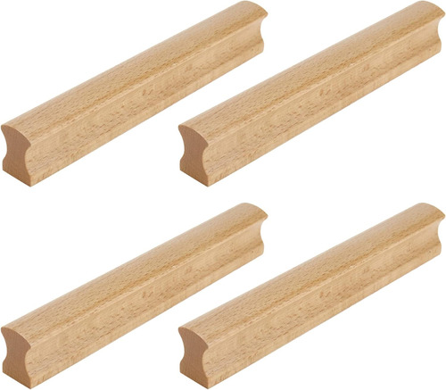 6 Manijas Simples De Madera Para Cajones, Tiradores Rectangu