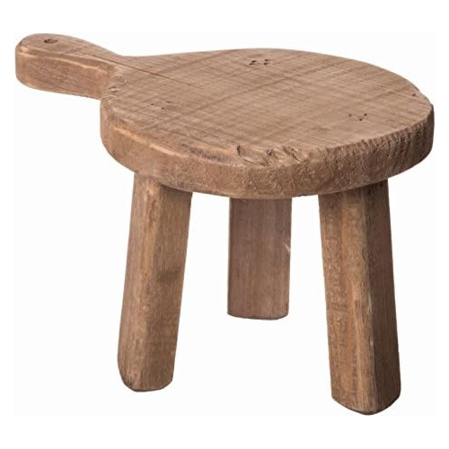 Taburete De Madera Cuadrado Boho Chic De 6 Pulgadas De ...