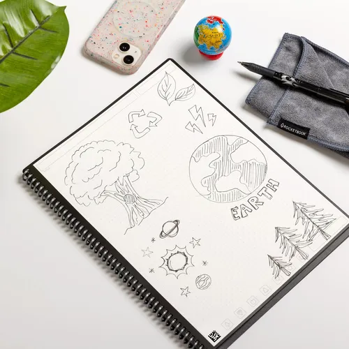 Cuaderno Rocketbook Core, Tamaño A4, Reutilizable, Con Punto