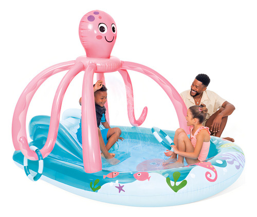 Piscina Playground Inflável Amigo Polvo - Intex 56138 Cor Lilás