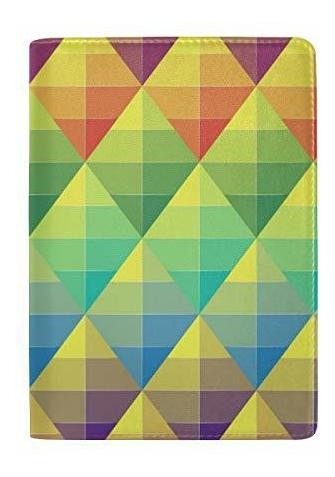 Cubierta Para Pasaporte Simetría Patrón De Triángulo Color 