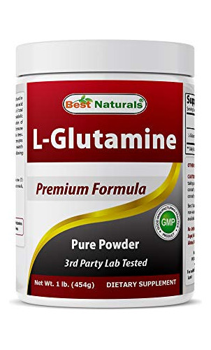 Mejores Naturals L-glutamina En Polvo - 1 Libra - 100% Puro 