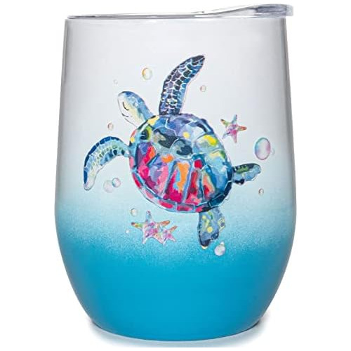 Vaso De Vino Aislado De Tortuga Marina Mujeres, Regalo ...