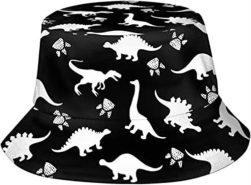 Divertido Dino Dibujos Animados Dinosaurios Sombrero Cubo Uv