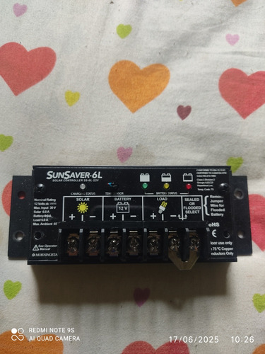 Controlador De Carga Solar Morningstar Sunsaver Ss-6l-12v.