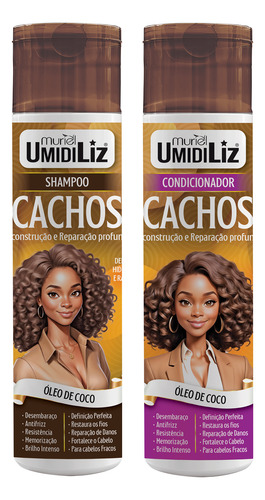Kit Umidiliz Óleo De Coco Shampoo + Condicionador Muriel
