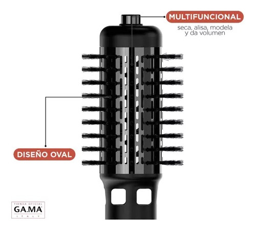 Cepillo Secador Gama Turbo Ion 2600 Seca Alisa Y Modela