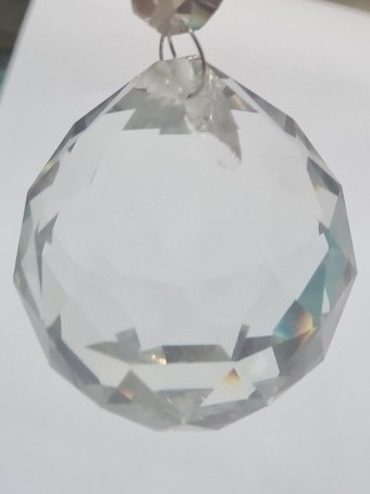 Imagen 3 de 4 de Navidad 1 Esfera 6 Cm Y 1 De 3 Cm Cristal Calidad Austria