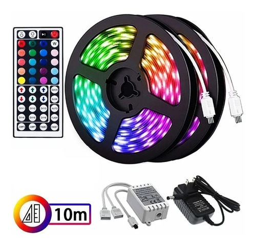 Tira De Led 10 Metros De Luz Rgb Control Remoto