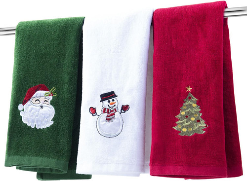 Juego De Toallas De Mano Navidad 63 X 41 Cm 100% Algodón