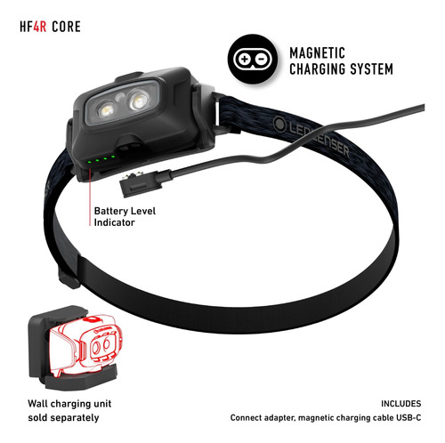 Ledlenser Hf4r Core Manos Libres, Faro Recargable, Al Agua,