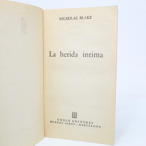 La Herida Íntima Nicholas Blake 1969 Novela Policiaca C4