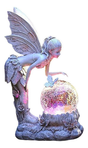 Adornos De Ángel De Hadas Con Soporte De Luz De Colores