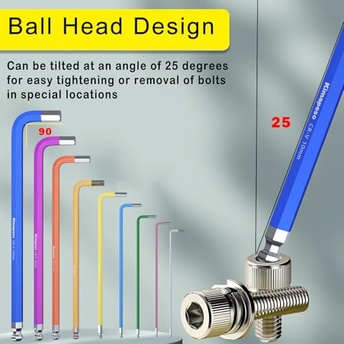 Juego De Llaves Allen Extra Largas 18 Piezas Y Llaves Torx T