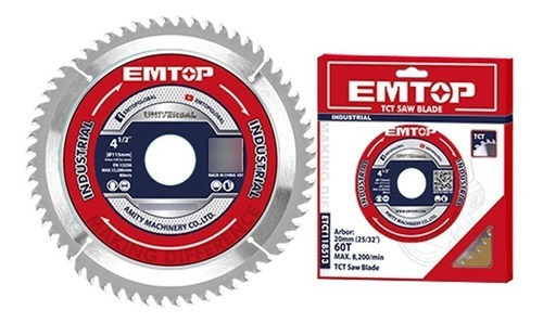 Disco Sierra Circular 7 Y 1/4 60 Dientes Emtop