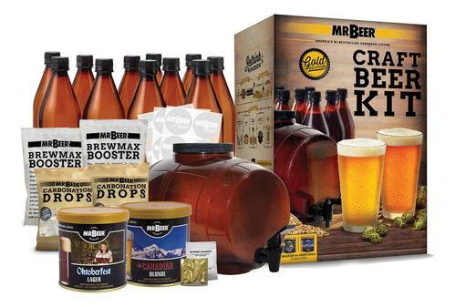 Kit De Cerveza Artesanal Mr. Beer 4 Galones Diy Todo