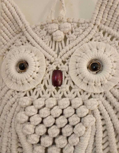 Decoración Macrame, Búho Macrame 80 Cms