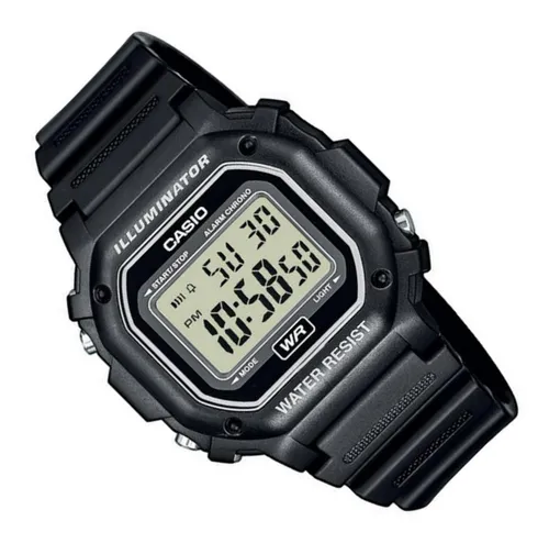 Reloj Casio F 108wh 1a Alarma Crono Luz W. R. Negro