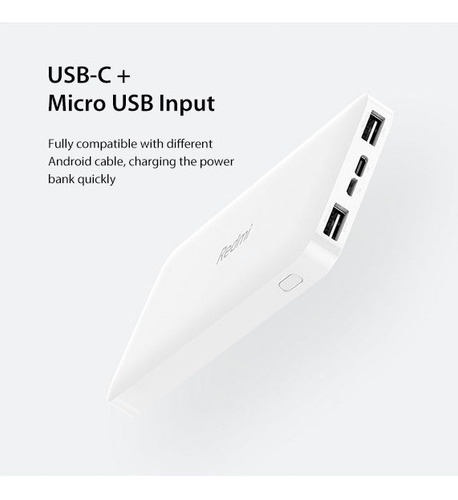 Xiaomi Redmi Power Bank 10.000mah 18w Usb-c Cargador Rapido