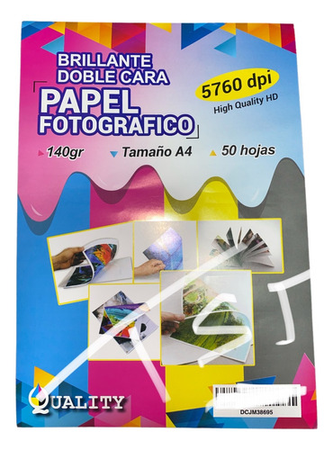 Papel Fotográfico Doble Cara Brillante 200 Hojas 140 Gm A4