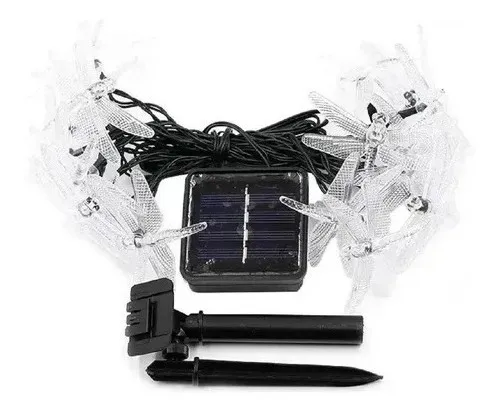 Luces Navidad Guirnalda 30 Led Solar Libélula 6 Metros