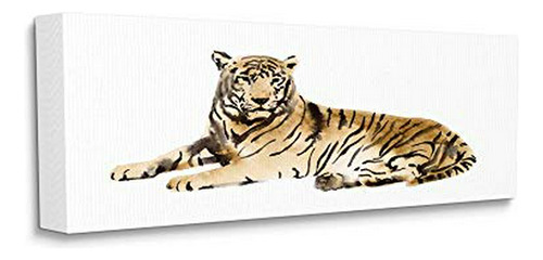 Stupell Industries Tigre Descansando Pintura De Tinta De Acu