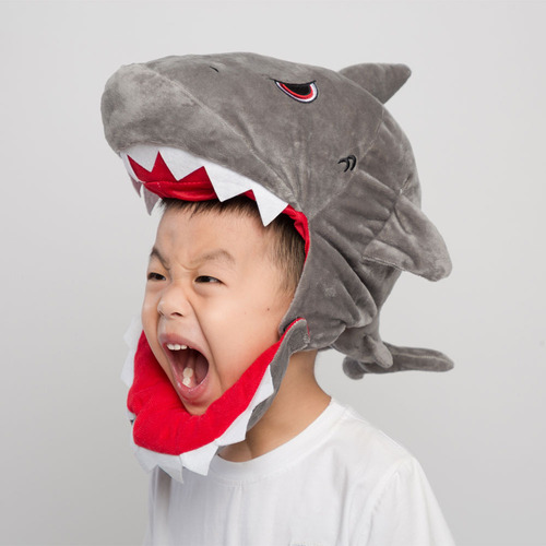 Cosplay Sombrero Con Forma De Cabeza De Tiburón De Animal