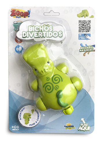 Brinquedo Infantil Hipopótamo Verde Coleção Bichos Divertido