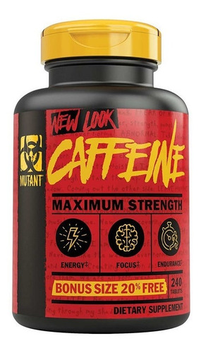 Cafeina Mutant - 240 Tabletas - 200mg C/u