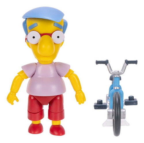 Boneco Milhouse De 8cm Com Bicicleta - Os Simpsons