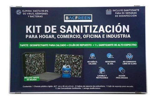 Bacfreen Kit Sanitización Con Tapete Sanitizante + Respuesto