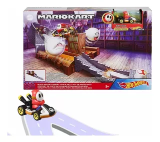 Hot Wheels Mario Kart Pista Circuito Saltos De Boo + Shy Guy