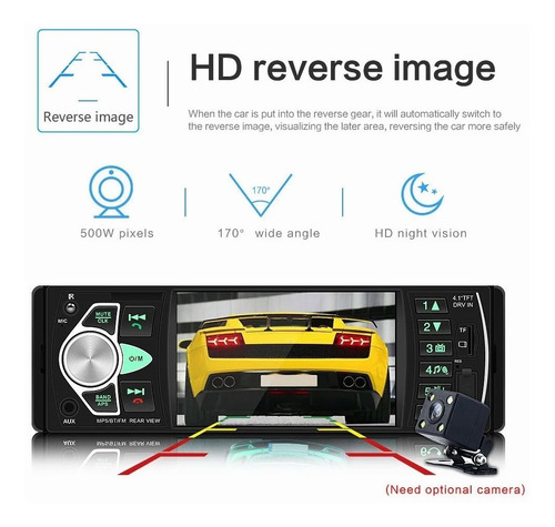 Imagen 7 de 9 de Reproductor Mp5 Estéreo Con Pantalla Táctil Bt Para Auto