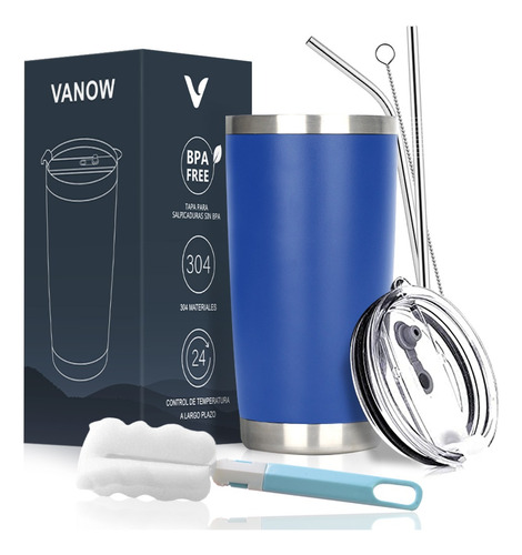 Vaso Térmico Portátil De 20oz Acero Inoxidable