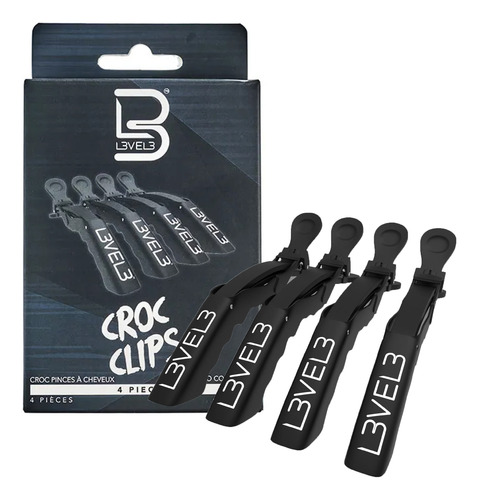 Set De Pinzas Clips Para Cabello Level 3 Adaptables 4 Pzs