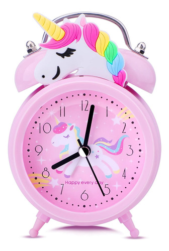 Reloj Despertador Unicornio Niñas Y Niños, Bonita Dec...