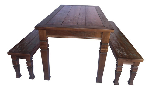 Mesa Rústica Grande De Madeira