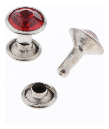 50pcs Botón A Remaches De Tuerca De Manualidades Rojo