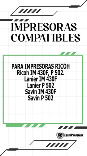 Toner Para Ricoh Im430f Im430 P502 Generico Nuevo