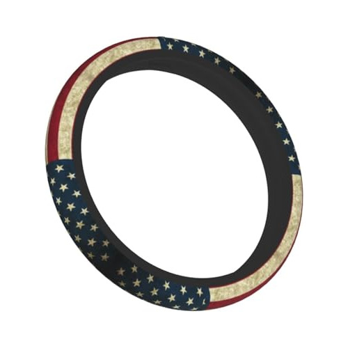 Fundas Para Volante Con Bandera Americana Vintage, Ajuste Un