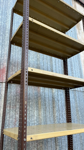 Estanteria Rack 6 Estantes 250x90x45cm 80kg Facil Armado Marrón Claro (Usado)